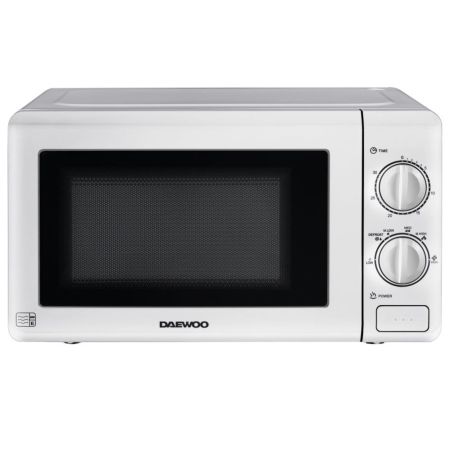 Daewoo 20L White Manual 800W Microwave with Stainless Steel Cavity